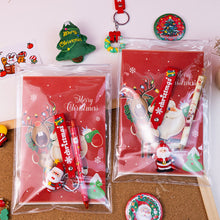 Load image into Gallery viewer, Christmas Gifts for Kids Stationery set Party Favor Pencil Notebook Keychain Xmas School Goodie Bag Carnival Supplies
