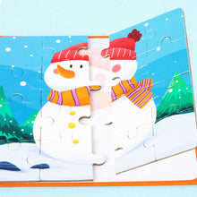 Load image into Gallery viewer, Christmas Magnetic Puzzle for Kids Game Early Learning Education Toys Santa Snowman Puzzle for Kids Xmas Stocking Stuffer Gift Bag Filler
