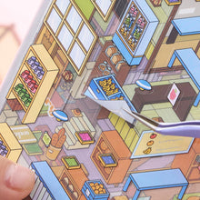 Load image into Gallery viewer, 20Pcs 20in1 Cartoon Landscape Sticker Book DIY 3D Pocket Cabin Scene Stickers Gift for Kid Child

