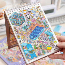 Load image into Gallery viewer, 20Pcs 20in1 Cartoon Landscape Sticker Book DIY 3D Pocket Cabin Scene Stickers Gift for Kid Child
