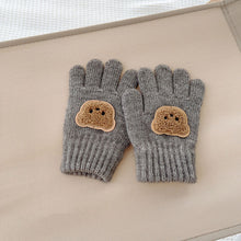 Load image into Gallery viewer, 3-7Y Baby Cartoon Bear Mittens Winter Warm Kids Girl Solid Doll Gloves Knitted Children Toddler Thick Teething Mitten
