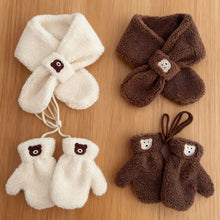 Load image into Gallery viewer, 2Years + Korean Style Children's Scarf Winter New Ins Cartoon Bear Boys and Girls Baby Scarfs Gloves
