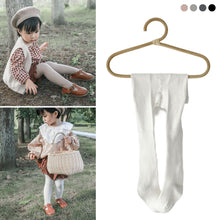 Load image into Gallery viewer, 1 Pcs Girls Pantyhose Kids Knitted Leggings Tights Stretchy Vertical Stripe Solid Color Baby Toddler Long Socks
