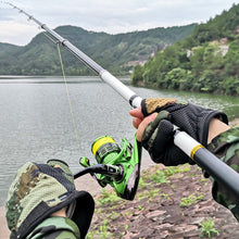 Load image into Gallery viewer, 1.8-3M Telescopic Fiberglass Rock Fishing Rod Portable Ultralight Spinning Rod for Bass and Carp
