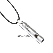 Load image into Gallery viewer, Outdoor Camping Hiking Survival Whistle with Necklace/Keychain Fashion Zinc Alloy Whistle Pendant
