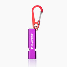 Load image into Gallery viewer, Multi-Function Outdoor Survival Whistle High-Decibel Aluminum Emergency Whistle with D-Ring Buckle
