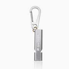 Load image into Gallery viewer, Multi-Function Outdoor Survival Whistle High-Decibel Aluminum Emergency Whistle with D-Ring Buckle

