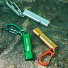 Load image into Gallery viewer, Multi-Function Outdoor Survival Whistle High-Decibel Aluminum Emergency Whistle with D-Ring Buckle
