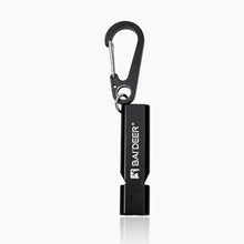 Load image into Gallery viewer, Multi-Function Outdoor Survival Whistle High-Decibel Aluminum Emergency Whistle with D-Ring Buckle
