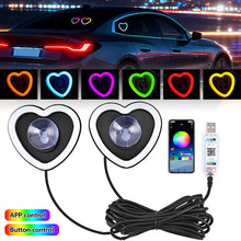 Load image into Gallery viewer, 1/2Pcs Car Window LED Heart-shaped Ambient Light Neon Light USB Powered Car Window Neon Light Decorative Lamps
