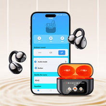 Load image into Gallery viewer, Clip-On Bluetooth Earbuds with Color Screen AI Smart Translation Stereo Wireless Earphones for Sports and Running-XG42
