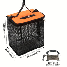 Load image into Gallery viewer, Foldable Floating Fish Keep Basket Portable Hanging-Coated Quick-Dry Mesh Storage Bag for Sea Fishing and Rock Fishing Fishing Equipment
