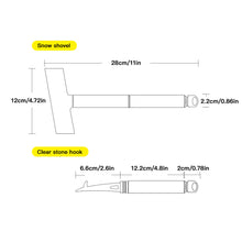 Load image into Gallery viewer, Multi-Function Alloy Snow Scraper Car Glass Snow Removal and Water Repelling Tool Tire Stone Hook Automotive Care Product
