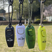 Load image into Gallery viewer, Outdoor Camping Mountaineering Survival Whistle with Lanyard High-Decibel Push-Button Emergency Whistle for Sports Safety
