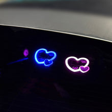 Load image into Gallery viewer, LED Dual Heart Shape Solar Car Interiors Atmosphere Decor Light USB Powered Car Window Neon Light Decorative Lamps
