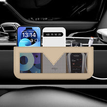 Load image into Gallery viewer, Multi-Pocket Car Seat Side Storage Net &amp; Organizer Pouch For Receipts Cards Phone Mount Mesh Fabric Interior Accessory ﻿
