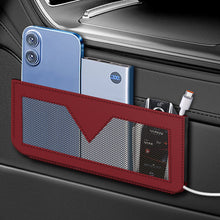 Load image into Gallery viewer, Multi-Pocket Car Seat Side Storage Net &amp; Organizer Pouch For Receipts Cards Phone Mount Mesh Fabric Interior Accessory ﻿
