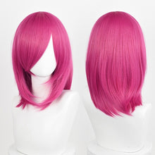 Load image into Gallery viewer, 40cm Medium Basic Anime Cosplay Wig Bang Blond Black White Red Pink Green Brown Gold Blue Heat Resistant Synthetic Hair Wigs
