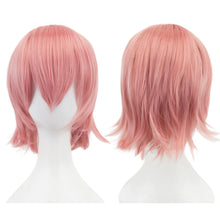Load image into Gallery viewer, Anime Short Straight Cosplay Wig Black White Green Brown Purple Blue Gray Red Gold Man Women Heat Resistant Synthetic Hair
