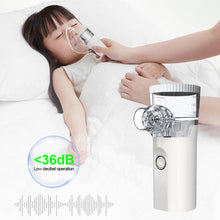 Load image into Gallery viewer, Recharegable Handheld Nebulizer Portable Mesh Nebuliser Silent Ultrasonic Nebulizer Children Adult Automizer Kids Inhalator Nebulizador
