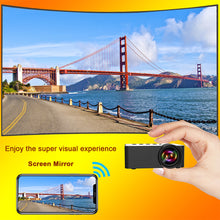 Load image into Gallery viewer, YT100 Projector Mini Portable High Quality Beamer Outdoor Camping Projector Smartphone Wireless Mirroring Supported Home Theater
