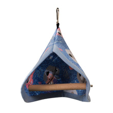 Load image into Gallery viewer, Parrot Stand Bird Swing and Nest Climbing Toy All-Season Cozy Hanging Hut Cockatiel Perch Cage Attachment Furniture
