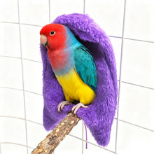 Load image into Gallery viewer, Plush Parrot Windproof Hanging Nest Warm Cozy Bird Blanket Snuggle Hut Parrot Lovers Owner Winter Aviary Use Bird Cage Accessories
