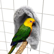 Load image into Gallery viewer, Plush Parrot Windproof Hanging Nest Warm Cozy Bird Blanket Snuggle Hut Parrot Lovers Owner Winter Aviary Use Bird Cage Accessories
