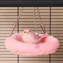 Load image into Gallery viewer, Plush Parrot Hanging Nest Warm Cozy Bird Blanket Snuggle Hut Swing Parrot Lovers Owner Winter Aviary Use Bird Cage Accessories
