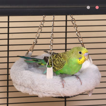 Load image into Gallery viewer, Plush Parrot Hanging Nest Warm Cozy Bird Blanket Snuggle Hut Swing Parrot Lovers Owner Winter Aviary Use Bird Cage Accessories
