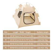 Load image into Gallery viewer, Foldable Pet Tent Cat House All-Season Portable Enclosed Cozy Multi-Pet Pet Nest Indoor Travel Pet Bed Cat/Dog Supplies
