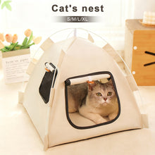 Load image into Gallery viewer, Foldable Pet Tent Cat House All-Season Portable Enclosed Cozy Multi-Pet Pet Nest Indoor Travel Pet Bed Cat/Dog Supplies
