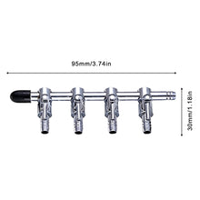 Load image into Gallery viewer, Adjustable Air Flow Control Valve T-Type Air Splitter Manifold for Fish Tank Oxygen Pump Aquarium Air Distributor
