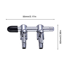 Load image into Gallery viewer, Adjustable Air Flow Control Valve T-Type Air Splitter Manifold for Fish Tank Oxygen Pump Aquarium Air Distributor
