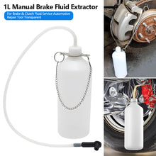 Load image into Gallery viewer, 1L Manual Brake Fluid Extractor &amp; Collection Bottle Hand Pump Tool for Brake &amp; Clutch Fluid Service Automotive Repair Tool Transparent
