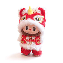Load image into Gallery viewer, For 17cm Labubu Doll New Year Festive Red Golden Traditional Chinese Lion Dance Costumes Outfits Accessories
