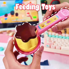 Load image into Gallery viewer, Strawberry Pudding Feeding Toy Pretend Play Food Set Interactive Feeding Game Girls Role Play Dollhouse Food Toy Creative Pretend Feeding Accessory
