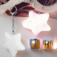 Load image into Gallery viewer, Multifunctional LED Glowing Star Pendant Keychain Rechargeable Touch Control Fashion Novelty Light Up Keychain For Bag Decoration Night Out Accessory
