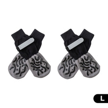 Load image into Gallery viewer, 4Pcs/Set Anti-slip Protect Paws Dog Socks Black Tie Anti-shedding Breathable Non-slip Socks For Medium Large Elderly Dog
