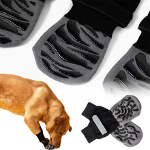 Load image into Gallery viewer, 4Pcs/Set Anti-slip Protect Paws Dog Socks Black Tie Anti-shedding Breathable Non-slip Socks For Medium Large Elderly Dog
