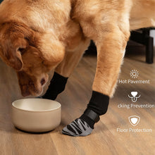 Load image into Gallery viewer, 4Pcs/Set Anti-slip Protect Paws Dog Socks Black Tie Anti-shedding Breathable Non-slip Socks For Medium Large Elderly Dog
