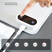 Load image into Gallery viewer, Smart Electric Heating Mouse Pad with Automatic Shutdown Digital Temperature Display Office Desktop Warming Waterproof Desk Mat Winter
