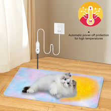 Load image into Gallery viewer, Waterproof Pet Heating Pad With Timer Cat Dog Heated Mat Temperature Adjustable Electric Blanket With Anti-bite Tube Dog Sleeping Supplies

