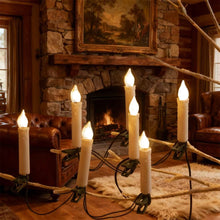 Load image into Gallery viewer, 1/2/3m LED Christmas Candle String Lights with Clips Battery Powered Flameless Candle Lights for Xmas Tree Holiday Wire Lighting Home Decor
