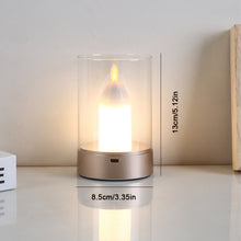 Load image into Gallery viewer, Simulated Candle Night Light Flameless Wick Candles Light Manual Sensor Rechargeable Lamp Kids Bedroom Decor Christmas Atmosphere Light Gifts
