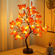Load image into Gallery viewer, 24Leds Maple Tree Touch Copper Wire Tree Light Battery Box USB Light String Maple Leaves Light For Home Christmas Thanksgiving Decoration
