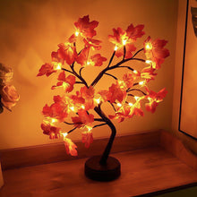 Load image into Gallery viewer, 24Leds Maple Tree Touch Copper Wire Tree Light Battery Box USB Light String Maple Leaves Light For Home Christmas Thanksgiving Decoration
