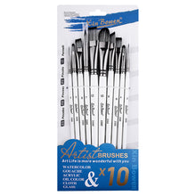Load image into Gallery viewer, Artist Nylon Brush Set Wood Handle Watercolor Brush Beginner Professional Wall Painting Acrylic Paint Board Tools Art Supplies

