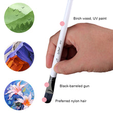 Load image into Gallery viewer, Artist Nylon Brush Set Wood Handle Watercolor Brush Beginner Professional Wall Painting Acrylic Paint Board Tools Art Supplies
