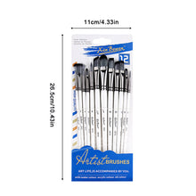 Load image into Gallery viewer, Artist Nylon Brush Set Wood Handle Watercolor Brush Beginner Professional Wall Painting Acrylic Paint Board Tools Art Supplies
